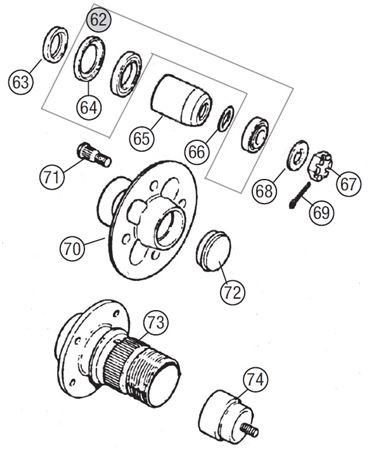 MGB Wheel Hubs & Bearings - Front