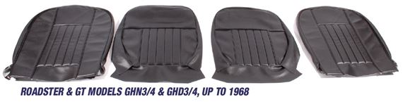 MGB Front Seat Cover Kits - Roadster & GT Models GHN3/4 & GHD3/4 - to 1968 - Non-Reclining Seats
