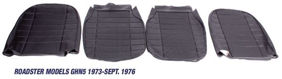 MGB Front Seat Cover Kits - Roadster Models GHN5 1973-Sept 1976 - Full Perforated Vinyl