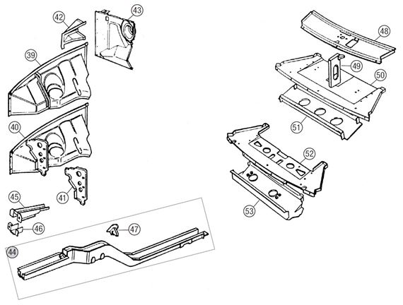 MGB Front Substructure Panels - Roadster & GT