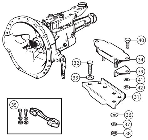 Triumph TR2-3A Gearbox Mountings
