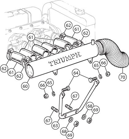 Triumph Air Manifold - TR5 Non Air Bleed and TR6 Air Bleed - 6 Cylinder
