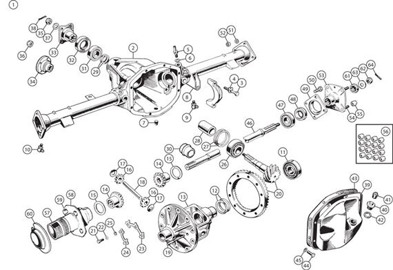 Triumph TR2-3 Axles and Components - Solid Lockheed Type