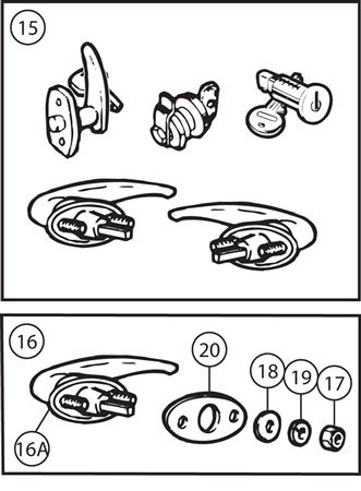 Triumph TR3A Door Handles and Remote Control