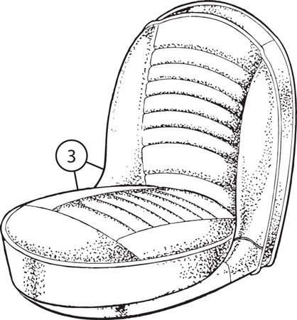 Triumph TR3A Front Seat Cover Kits