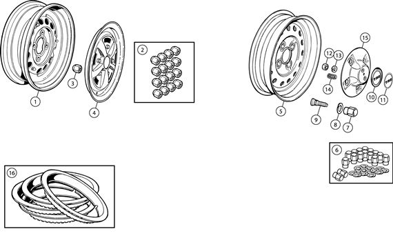 Triumph TR6 Steel Wheels