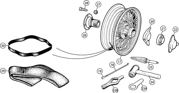 Triumph TR6 Wire Wheels