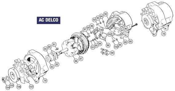 Triumph TR6 AC Delco Alternators