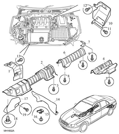 Rover 75/MG ZT Heatshields - 2500 Petrol