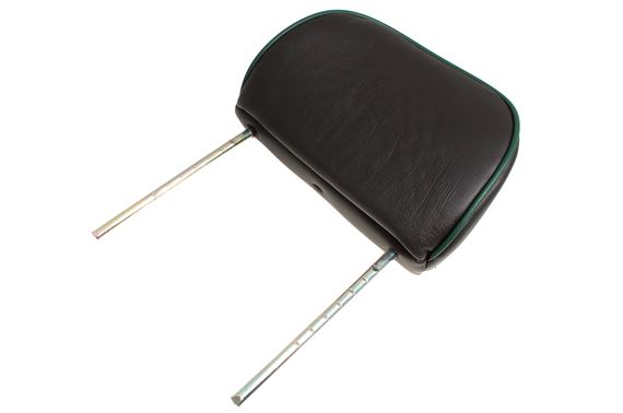 Head Restraint - Front - Leather and Fusion Fabric - Black/Green Face - HAH102700RJY - Genuine MG Rover