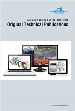 Digital Reference Manual - MGB, MGC, MGB GT V8 and MG RV8 1962 to 1996 - HTP2003 - Original Technical Publications