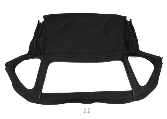 Hood Cover - Black Double Duck - Zip Out Rear Window without Header Rail - HZA5123DUCK