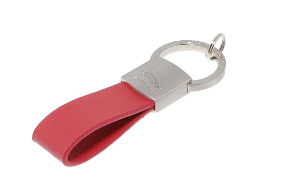 Jaguar Leather Loop Key Ring Red - JDKR915RDA - Genuine
