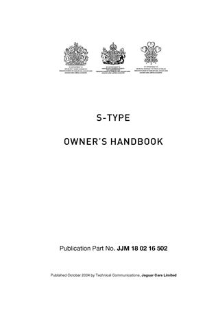 Drivers Handbook - S-Type - 2005 - JJM180216502GR - OTP