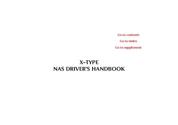 Drivers Handbook - X-Type - 2001 - JJM18022015GR - OTP