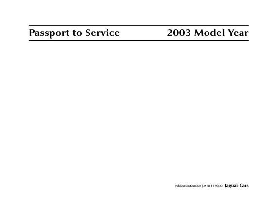 Passport-Service - XK8 & XKR - S-Type - 2003 - JJM18119930GR - OTP