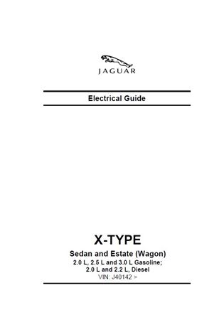 Electrical Guide - X-Type USA - 2007-2009 - JLR2069101EGR - OTP