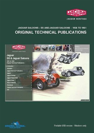 Portable USB - Original Technical Publications - SS and Jaguar Saloons 1936 to 1961 - JTP1001USB - OTP