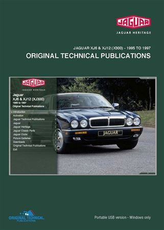 Portable USB - Original Technical Publications - Jaguar XJ6 and XJ12 (X300) 1995 to 1997 - JTP1010USB - OTP