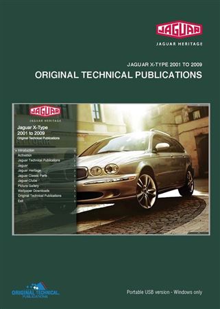 Portable USB - Original Technical Publications - Jaguar X-Type 2001 to 2009 - JTP1021USB - OTP