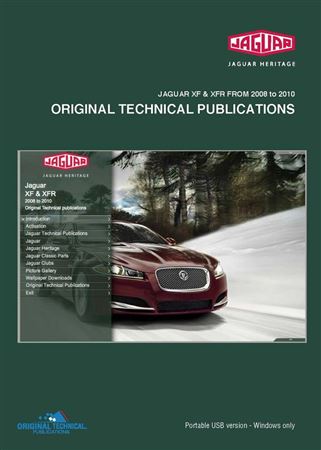 Portable USB - Original Technical Publications - Jaguar XF and XFR 2008 to 2010 - JTP1023USB - OTP