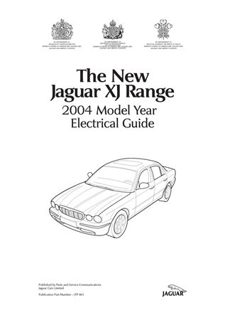 Electrical Guide - The New Jaguar XJ UK - 2004 - JTP861GR - OTP