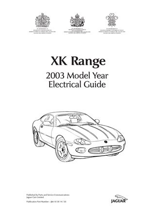 Electrical Guide - XK8 Range - 2003 - JTP868GR - OTP