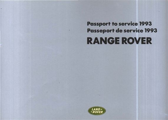 Passport-Service - Range Rover Classic Canada - 1993 - LHASRCA93GR - OTP