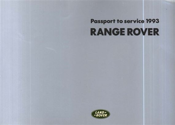 Passport-Service - Range Rover Classic - 1993 - LHASRUS93GR - OTP