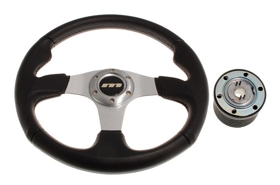 Steering Wheel Kit 340mm M Range Semi Dish Polished - LL1121MP48 - Mountney
