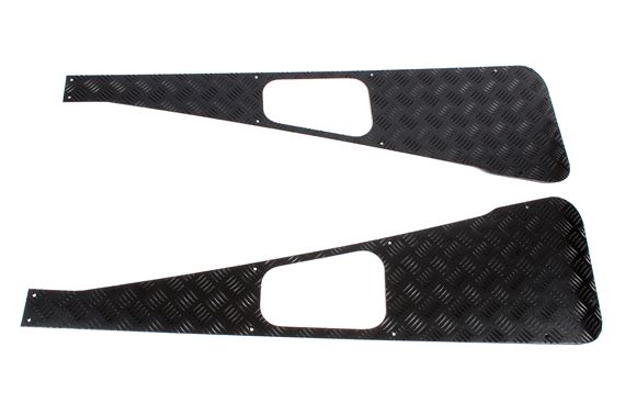 Chequer Plate Wing Top Pair 2mm Black - LL1208 - Aftermarket