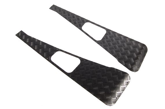 Chequer Plate Wing Top Pair 3mm Black - LL12083B - Aftermarket