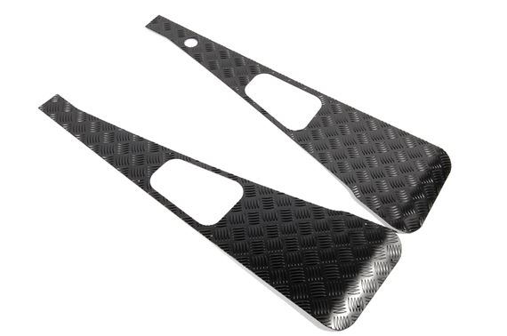Chequer Plate Wing Top LHD Pair 3mm Black - LL1208P3BLHD - Aftermarket