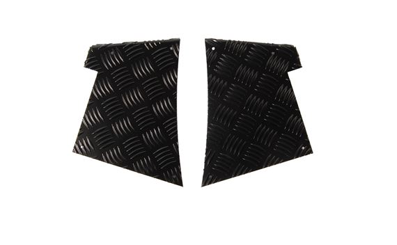 Chequer Plate Wing Protectors (pair) Black 3mm - LL12643B - Aftermarket