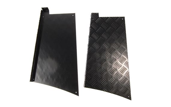 Chequer Plate Wing Protectors (pair) Black 2mm - LL1264P2B - Aftermarket