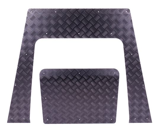 Chequer Plate Bonnet Top (2 piece) 3mm Black - LL13693 - Aftermarket