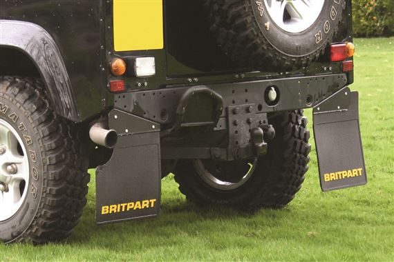 Rear Mudflaps - Exhaust Cut Out - Pair - LL1388BP - Britpart