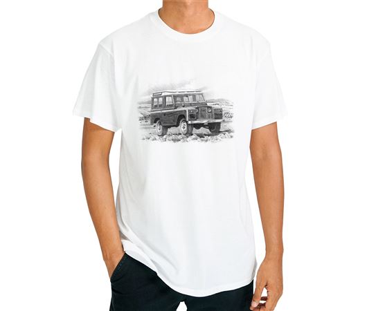 Series 2 SWB Station Wagon - T Shirt in Black & White - LL1743TSTYLE