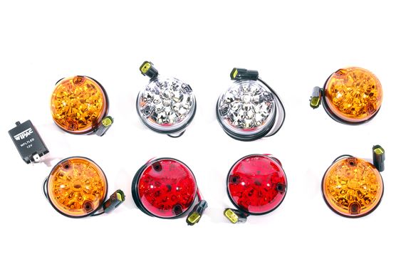 LED Coloured Lamp Upgrade Kit 73mm (9pc) - LL1781DELUXE - Wipac