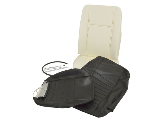 Outer Seat Re-trim Kit - Black Vinyl - LL1827BLKBP - Britpart