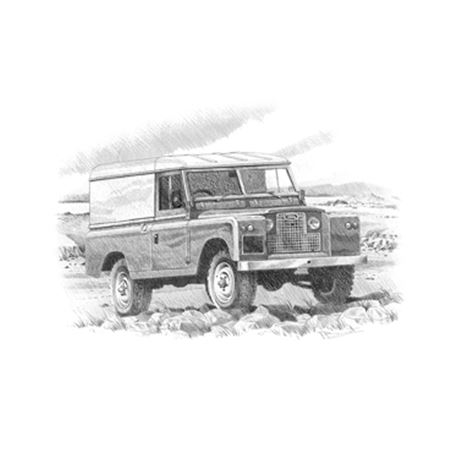 Series 2 Hard Top LWB Personalised Portrait in Black & White - LL2101BW