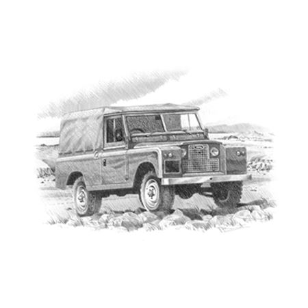 Series 2 Soft Top LWB Personalised Portrait in Black & White - LL2102BW