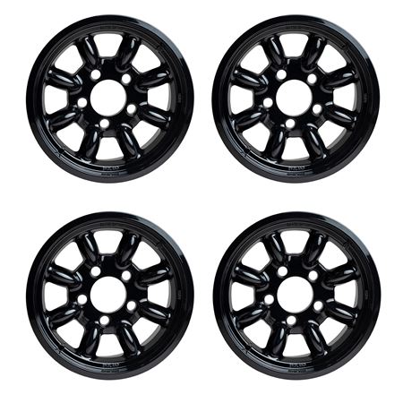 Alloy Wheel (4 Pieces) 8" X 18" Gloss Black - LL2109BLK4 - Minilite