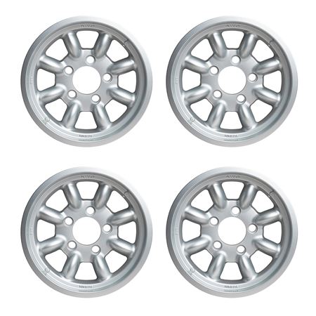 Alloy Wheel (4 Pieces) 8" X 18" Silver - LL2109SIL4 - Minilite