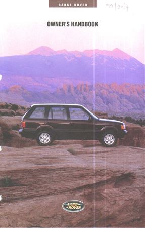 Owners Manual - Range Rover P38A - 1995 - LPBHBEN95GR - OTP