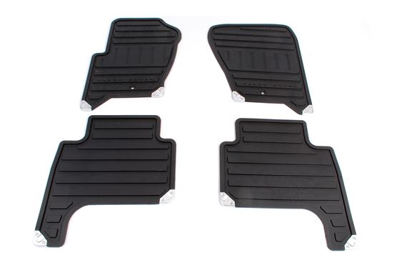 Genuine Land Rover LR006242 Front and Rear Black Rubber Floor Mats