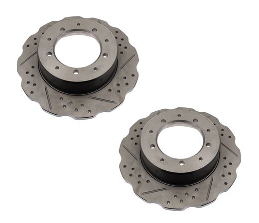 Brake Disc Rear (pair) Wavy Solid - LR017953WCDG - Terrafirma
