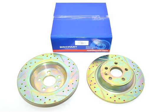 Brake Disc Rear Performance (pair) Solid 302mm - LR027123BPUR - Britpart