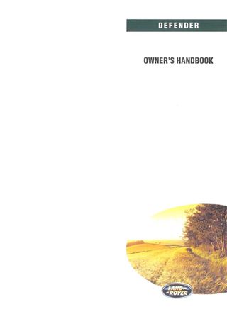 Owners Handbook - Defender 90 110 130 - 1990-1997 - LRL0087ENGGR - OTP