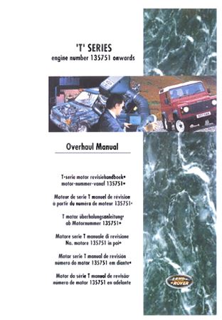 Overhaul Manual - Mpi Engine From 135751 - 1989-1999 - LRL0111ENGGR - OTP